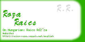 roza raics business card